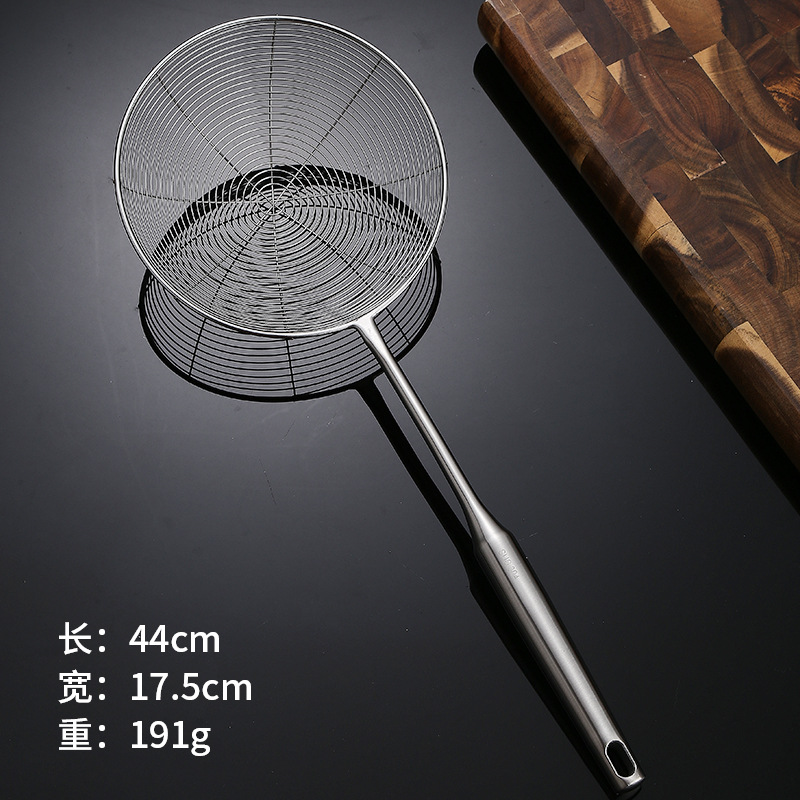 304 Large Strainer Stainless Steel Hot Pot Spoon Strainer Kitchen Supplies Frying Wire Strainer Home Kitchen Utensils Mesh Strainer