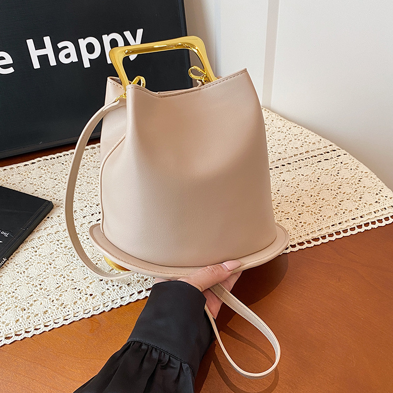 Bucket New Women's Bag Textured Handheld Shoulder Crossbody Bag
