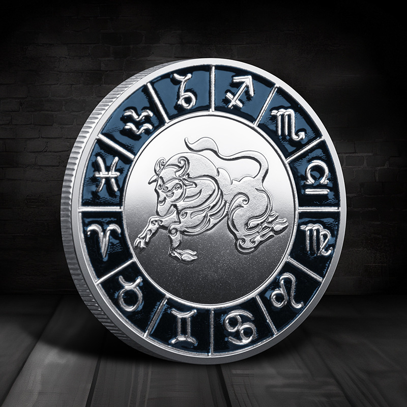 Twelve Zodiac Commemorative Medal 12 Pieces Full Set Coin Zodiac Commemorative Coin Lucky Coin Zodiac Twelve Palace Collection