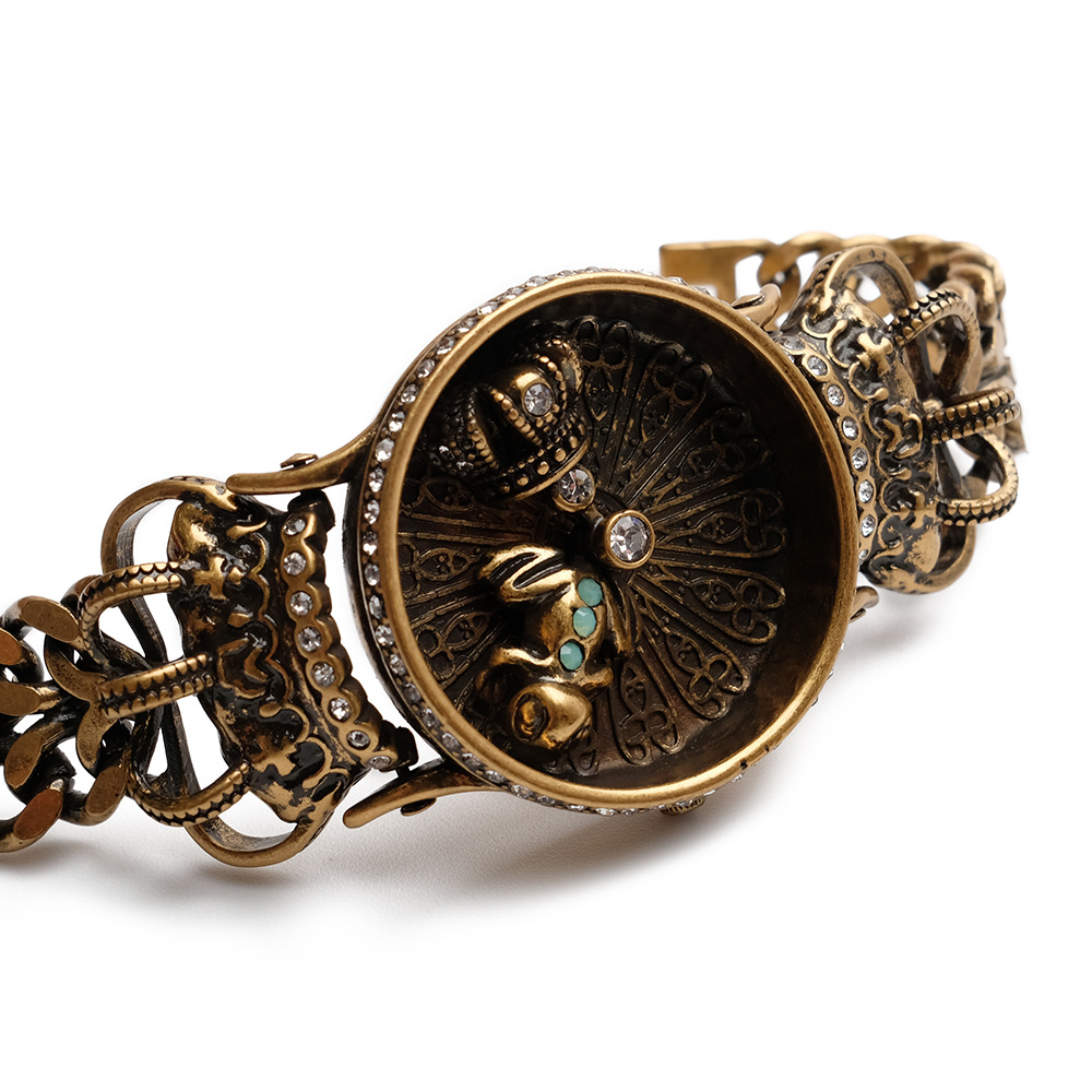 Vintage Western Palace Crown Frog Imitation Watch Design Bracelet