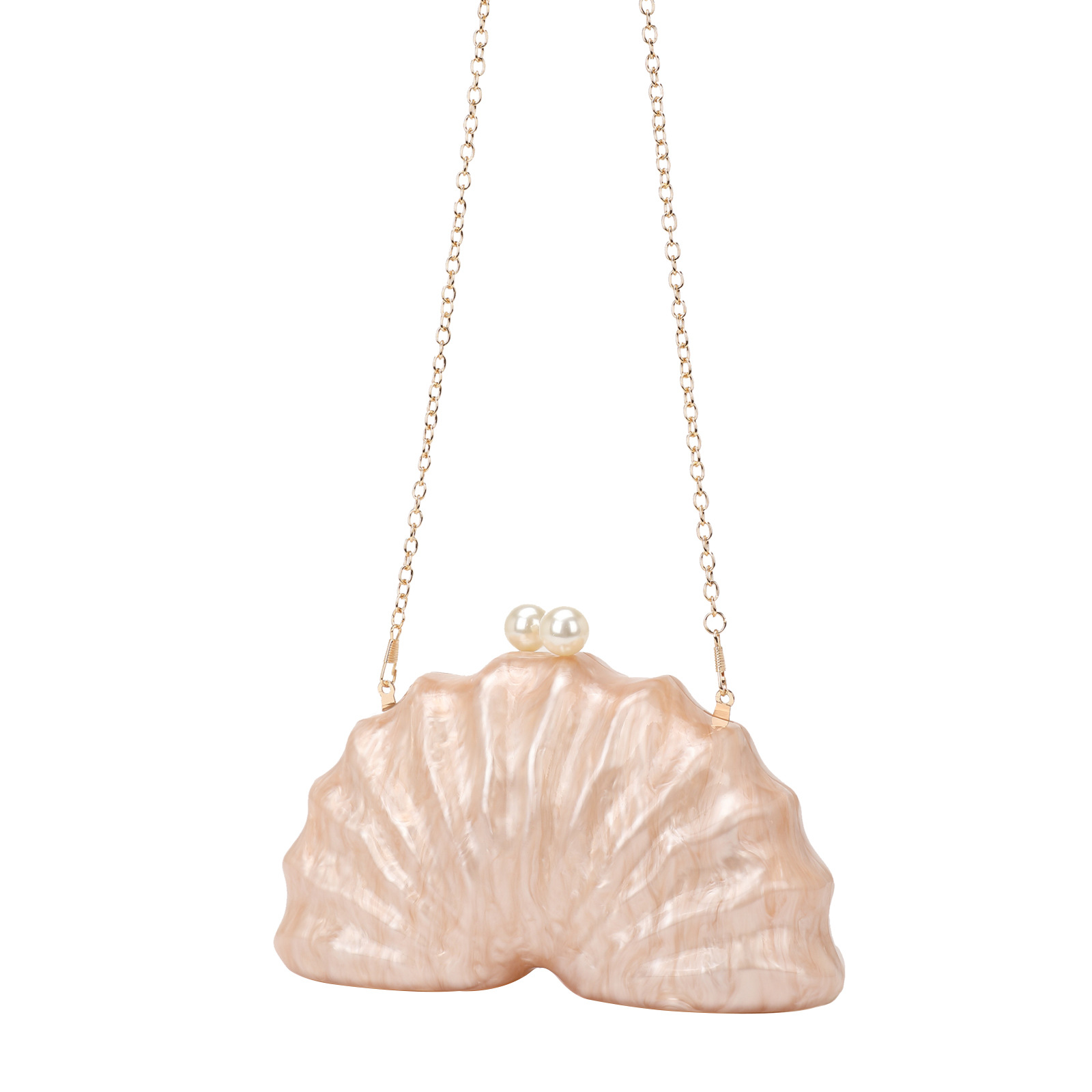 2024 New Women's Evening Bag Irregular Shell Acrylic Bag Wedding Evening Clutch Bag