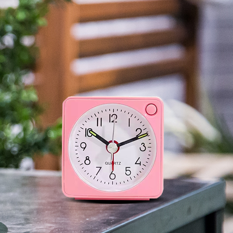 Travel Student Mini Alarm Clock, Bedside Alarm Clock Silent Clock, Pocket Clock