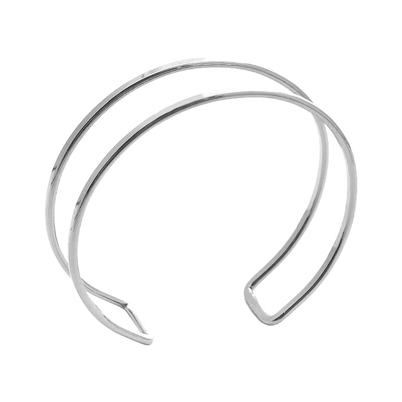 Hollow multi-layer cross exaggerated arm ring open adjustable bracelet