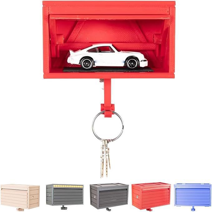 Car Garage Key Holder with Opening Door