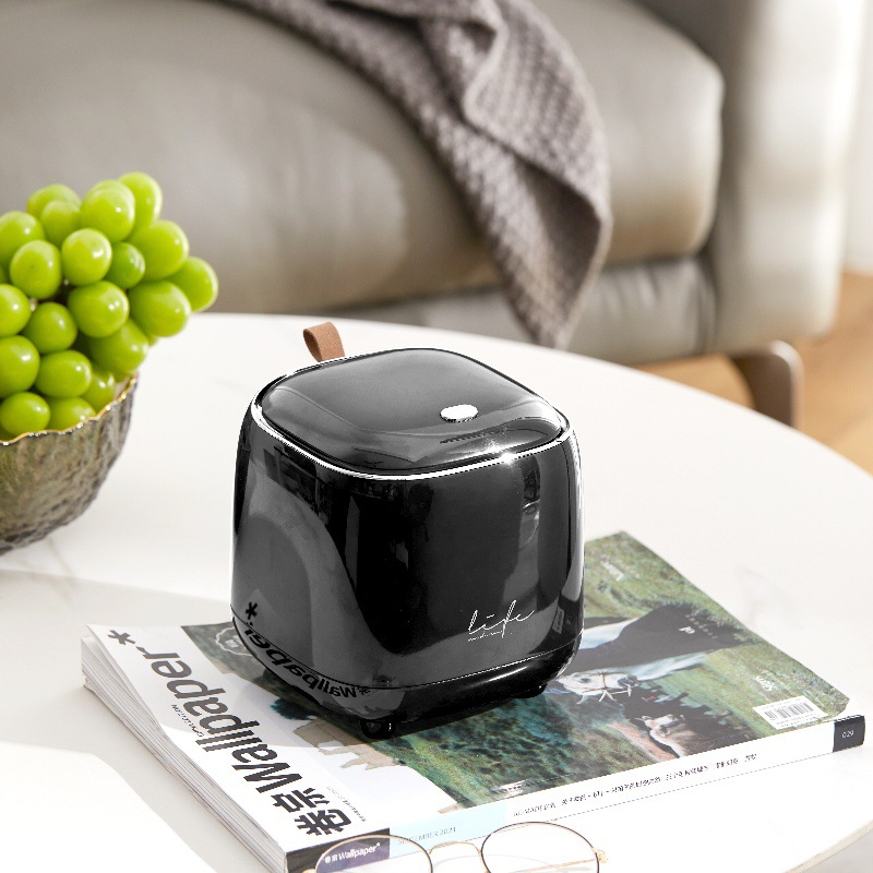 Wind Desktop Press Trash Can Living Room Bedroom Office Desk Storage Double Layer Small Wastebasket