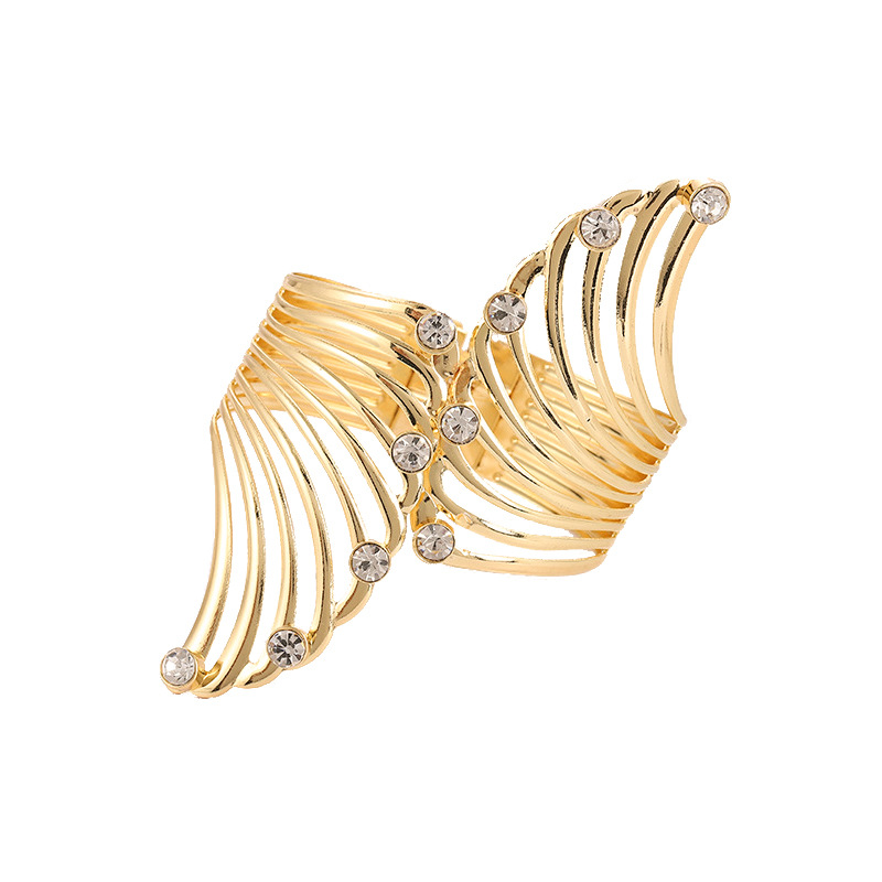 Accessories wing spring open bracelet hollow metal accessory bracelet