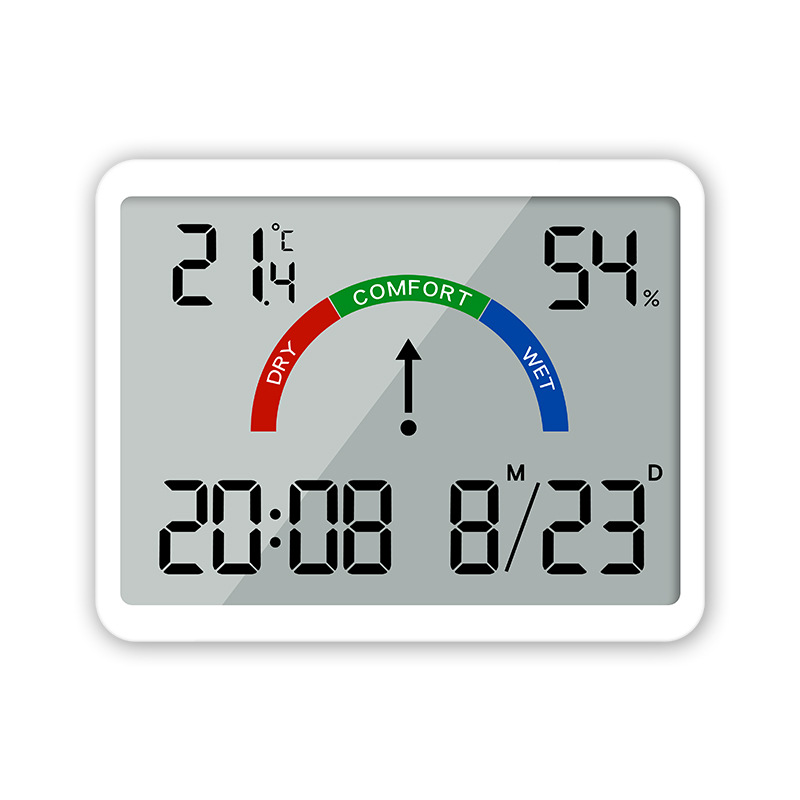 Slim Electronic Clock Simple Digital Clock Wall-Mounted LCD Small Alarm Clock Multifunctional Temperature Electronic Clock 8218
