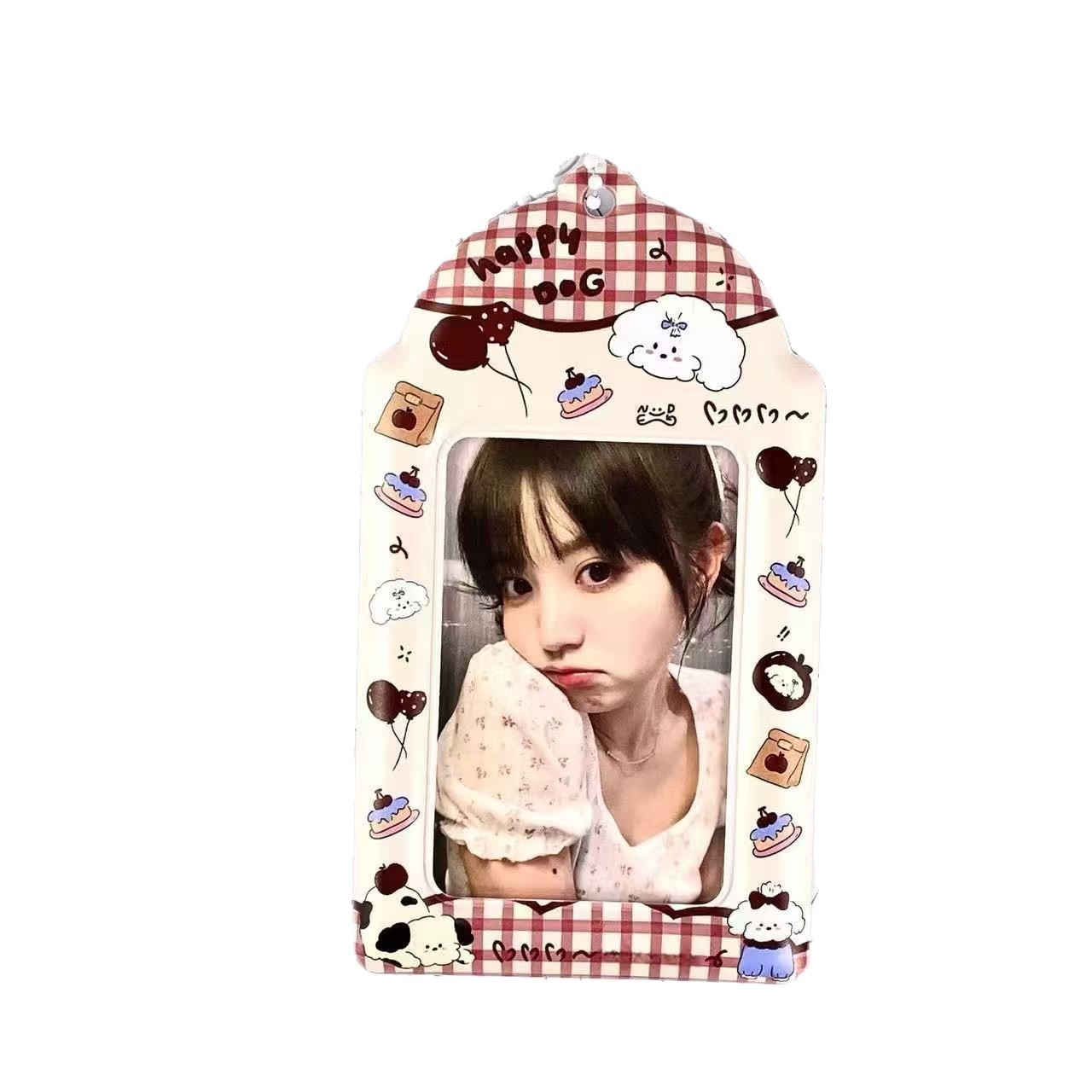Dessert puppy PVC card sleeve idol 3-inch small card campus meal card storage card bag display pendant