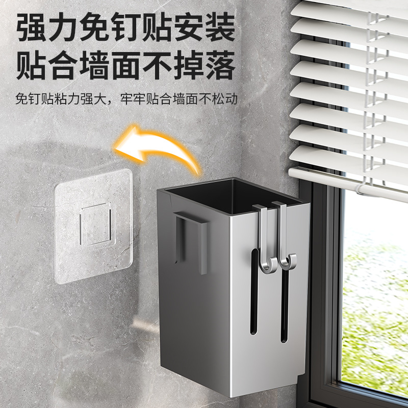 Chopstick storage box drain hanging rack household spoon chopstick cage chopstick tube kitchen storage rack no-drilling wall-mounted