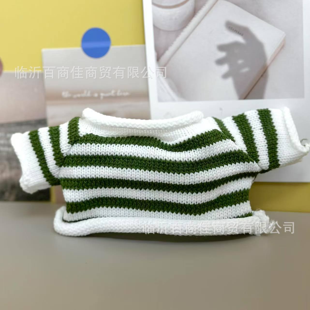绿条纹毛衣 · 30cm