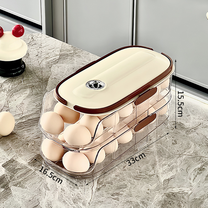 Egg Storage Box Side Door Storage Refrigerator Special Food Grade Rolling Egg Rack Fresh-Keeping Shelf Tray