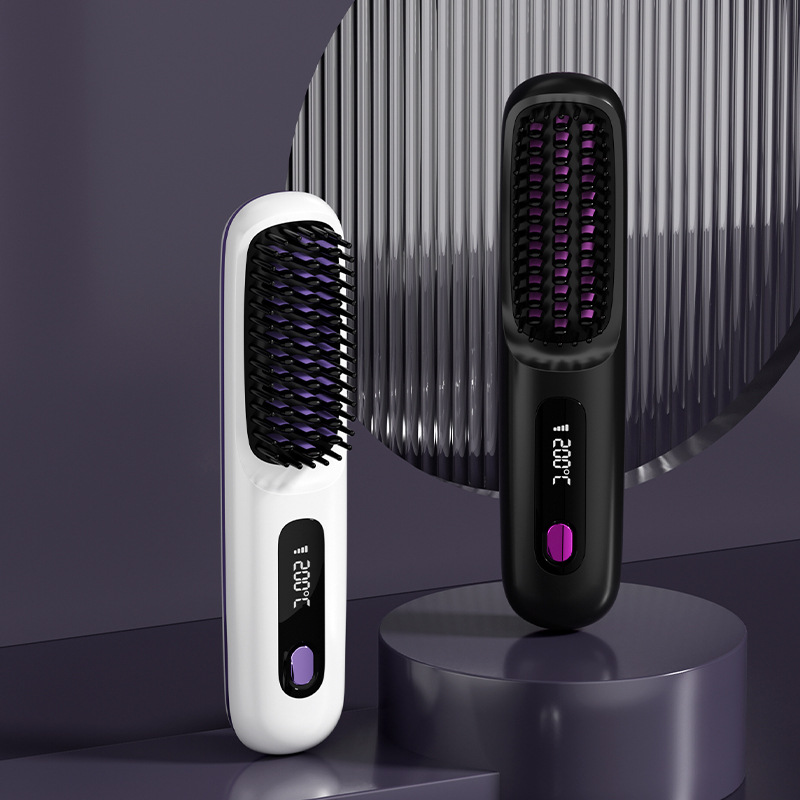 New straightening comb wireless straightening comb negative ion straightening comb wireless straightening and curling portable straightening and curling comb