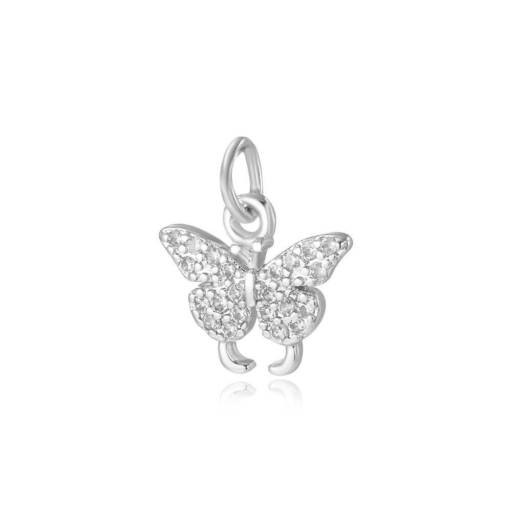 Niche simple set zircon butterfly & bow pendant DIY handmade necklace bracelet earring pendant jewelry accessories materials