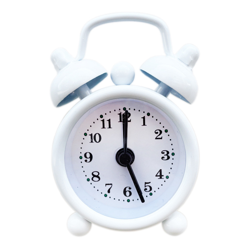 Novelty Mini Metal Small Alarm Clock Student Children Study Alarm Clock Customizable with Logo
