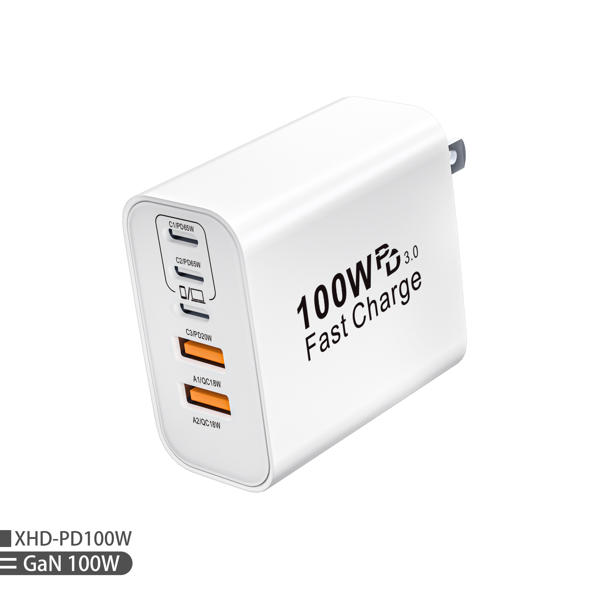 GaN 100W US standard charger for Apple 16 charger Samsung phone UL certified multi-port fast charging head
