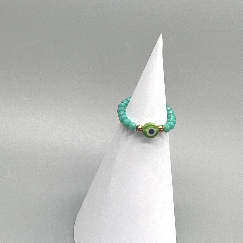 Fengxin Women's Fashionable Hand Accessories: Colorful Stretch Rings, Devil's Eye Rings, and Tail Rings