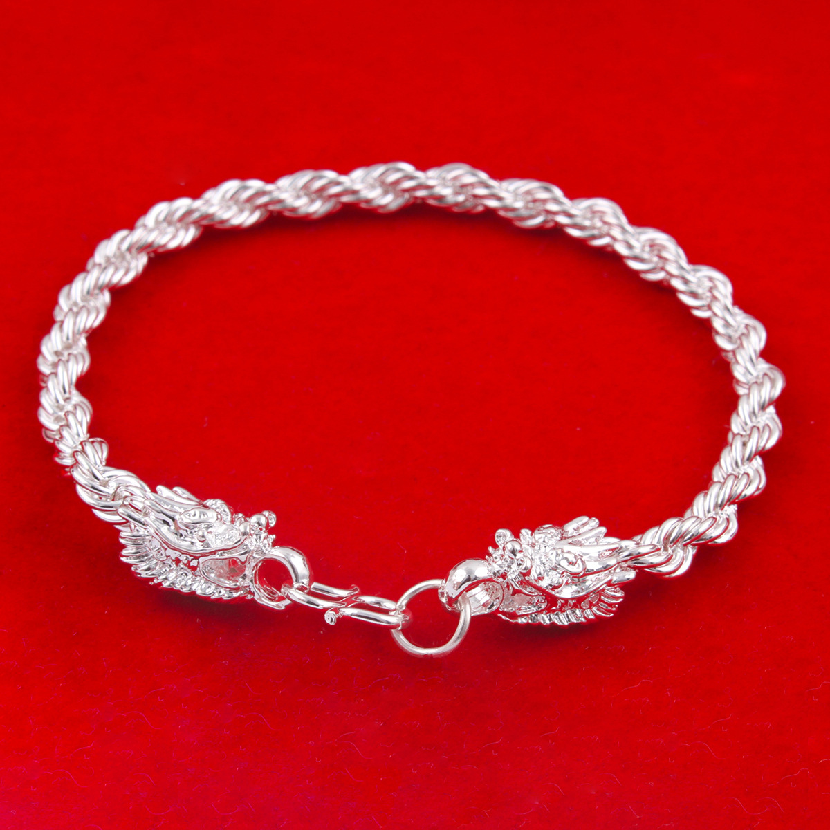 Gold-plated necklace bracelet set dragon head twist snake bone fox tail bold imitation sand gold Vietnam