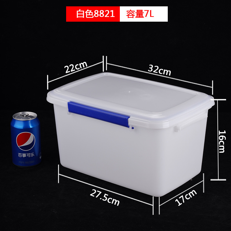 Fresh-keeping box transparent plastic box commercial freezer high temperature resistant storage food box rectangular stall large capacity box