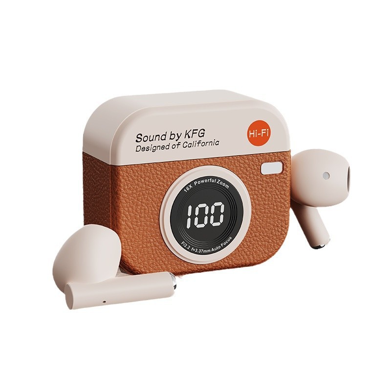 Q86 New Camera Wireless Bluetooth Earphones Semi-in-ear Ultra-long Battery Life Q87 Large Screen Battery Digital Display