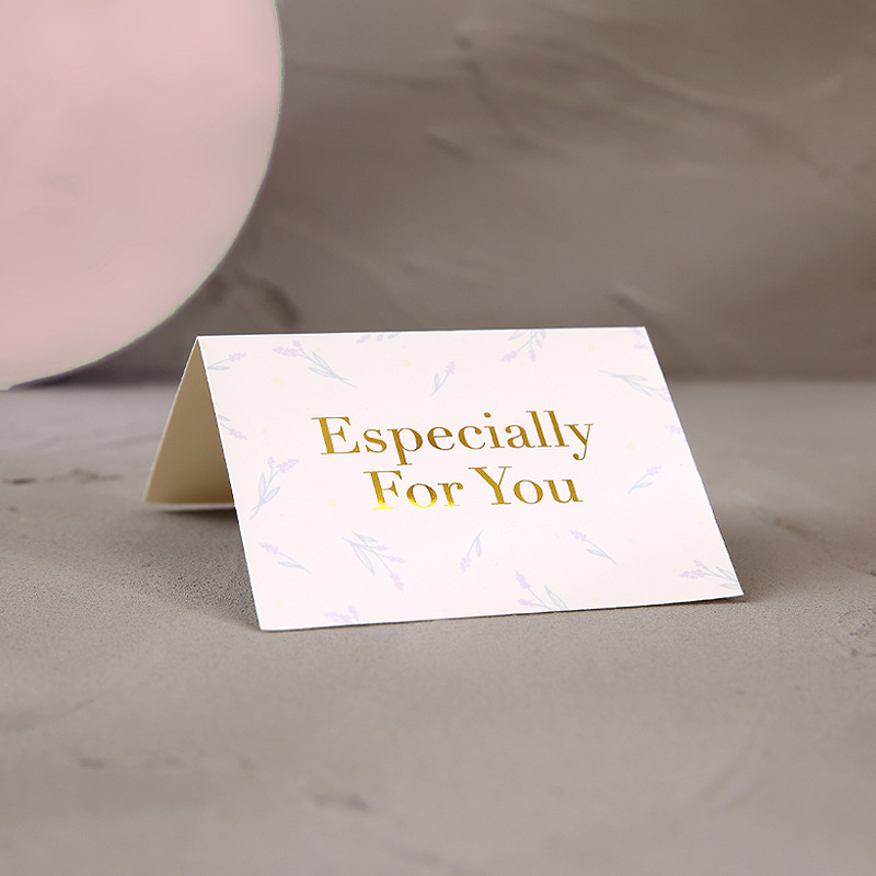 Gold foil greeting card birthday gift card flower shop gift card blessing greeting card