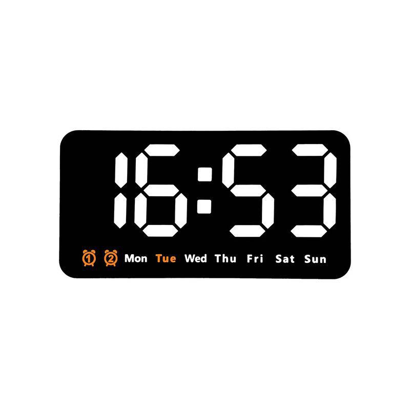 New Wall Clock Simple Large Screen Hanging and Standing Two-Use Clock Living Room Clock with Temperature Multifunctional Alarm Clock 6638