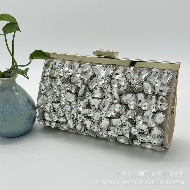 New alloy rhinestone bag clutch evening bag celebrity dress banquet bag handbag