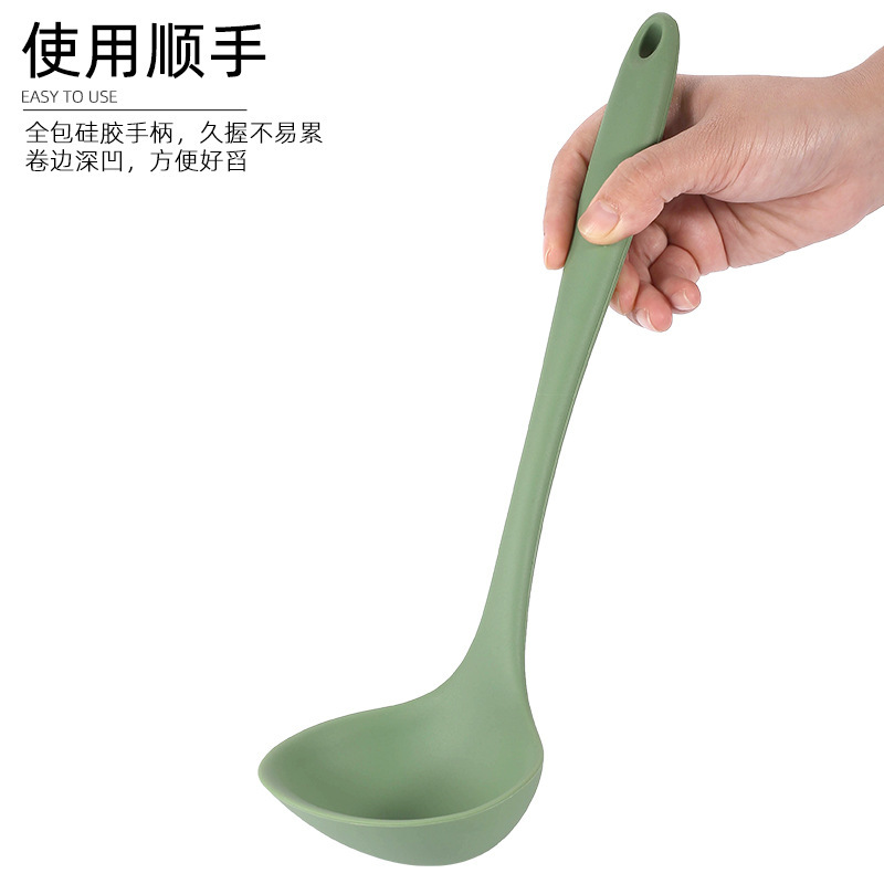 Silicone Spatula Home Spoon Spatula Non-Stick Pan Special Frying Spatula High Temperature Resistant Slotted Spoon Soup Spoon Kitchen Utensils Set