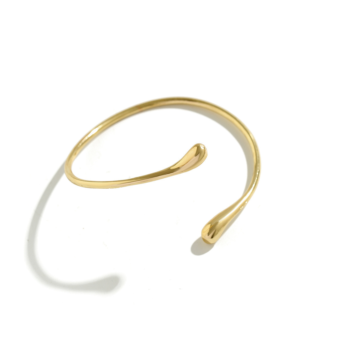 Lava open arm chain arm ring liquid style plain circle drop metal arm bracelet for women
