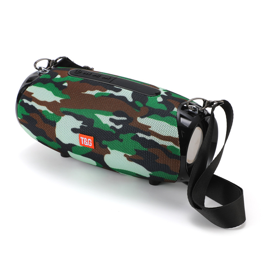 Shoulder-Back Outdoor Fabric Small War Drum Dual Speaker Bluetooth Speaker Wireless High Volume Music Player TG534