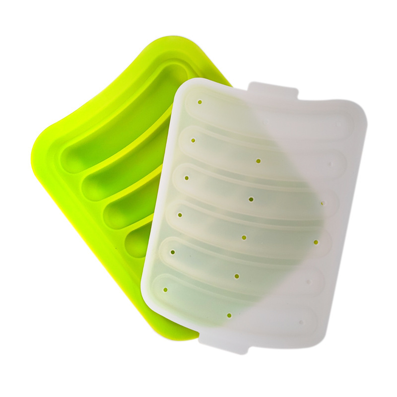 One-Bite Sausage Silicone Mold Casing-Free Sausage Baby Food Mold Steamable Sausage Ham Sausage Mold