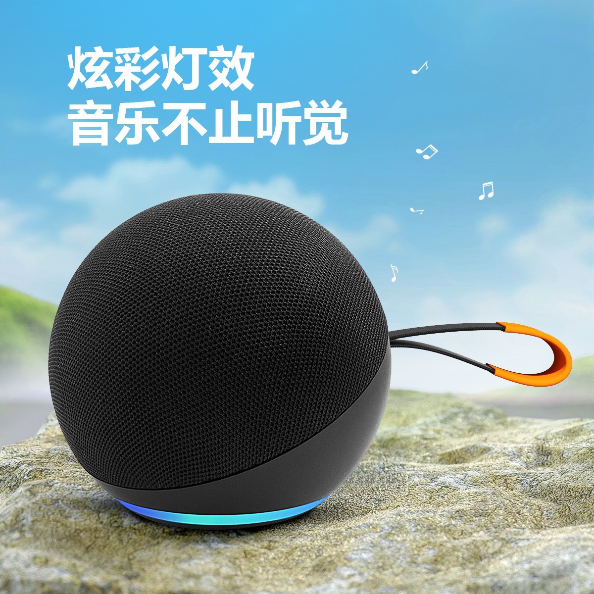 Alaxe Bluetooth Speaker Wireless Fabric Card Mini Sound Subwoofer Desktop Mini Bluetooth Speaker