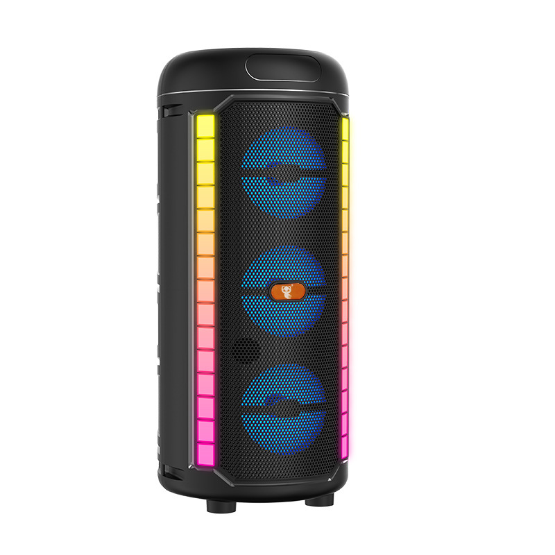 New 3-speaker 3-inch wireless square dance Bluetooth speaker outdoor portable home karaoke sound