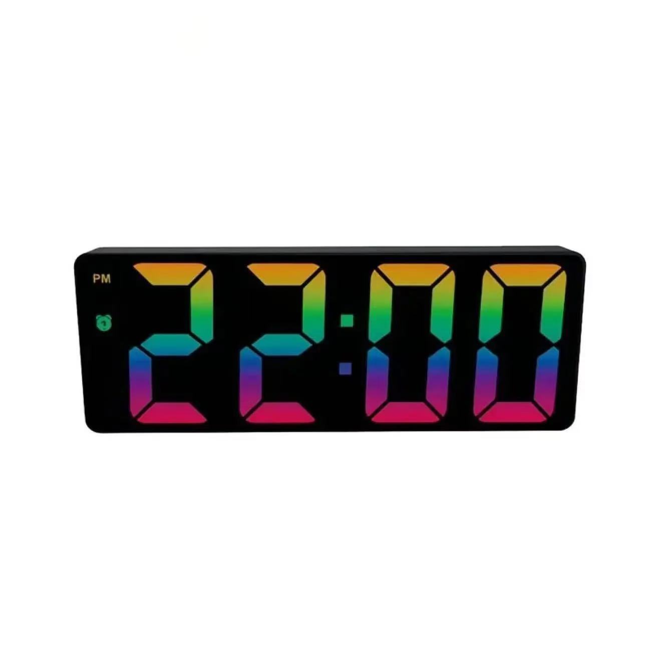 Mirror Clock Alarm Clock Desktop Silent Smart Clock Time Display Monitor Bedroom Digital Electronic Clock Ornament