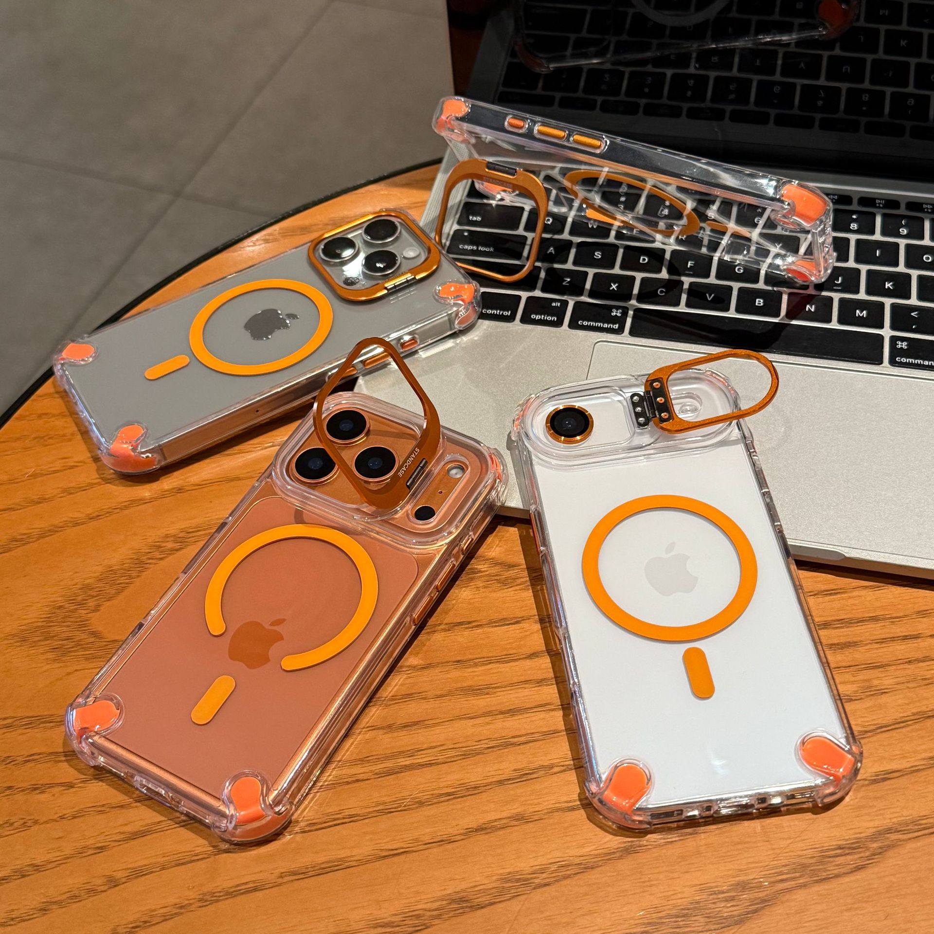 Magnetic charging phone case for iPhone 17, U3 lens stand, anti-drop for Apple iPhone 16, protective case for iPhone 17
