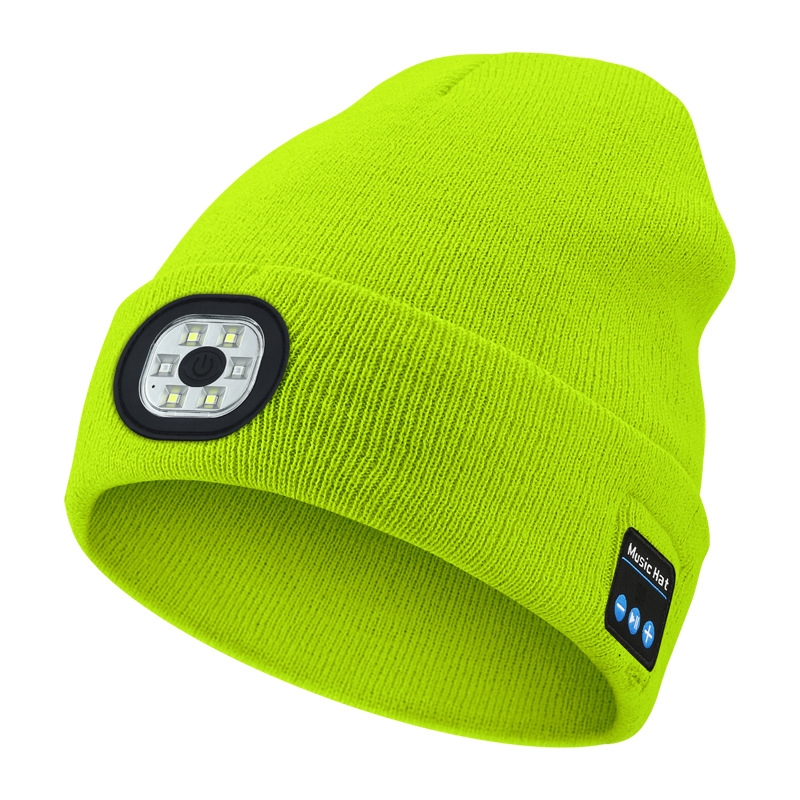 LED light-up Bluetooth music hat Christmas party outdoor colorful night running warning light hat