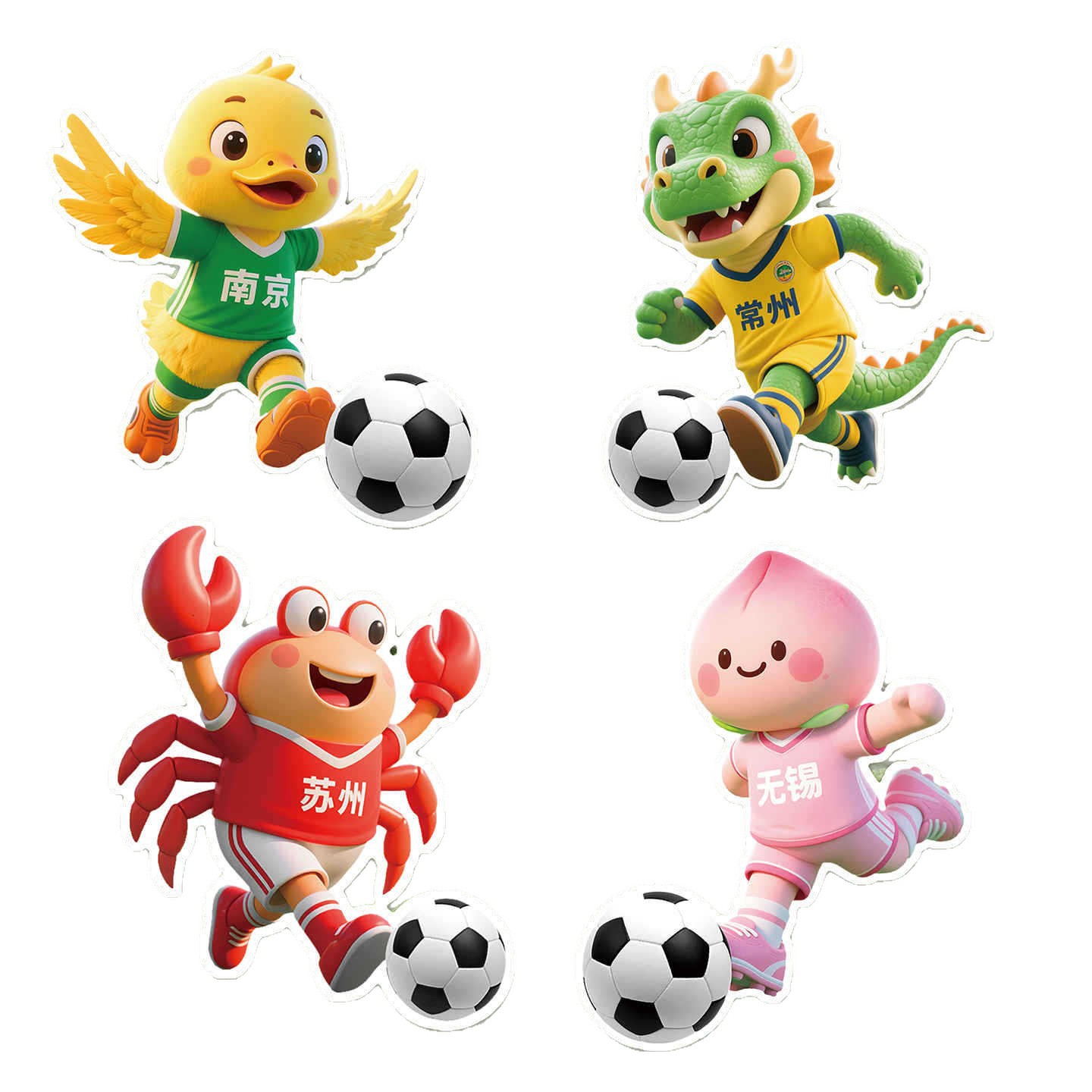 Jiangsu Football League Souvenir Decoration Su Chao Creative Fridge Magnet Cheer Gift Call Brother Nan Commemorative Item