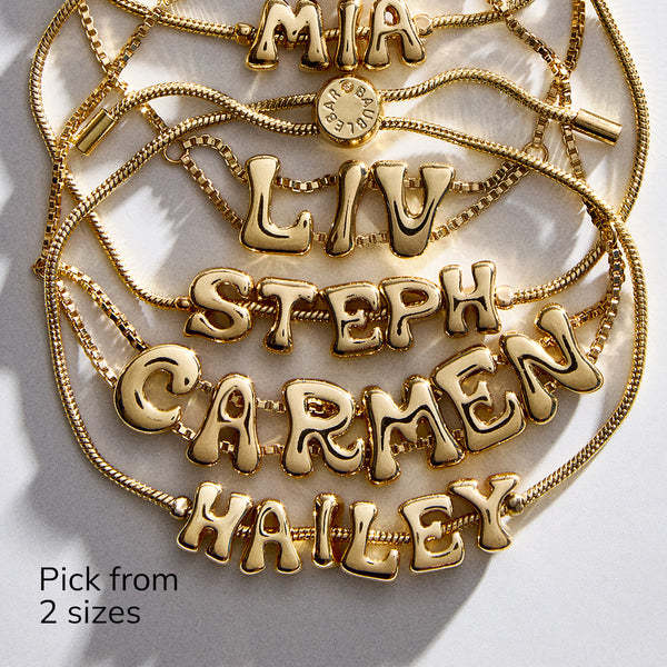 26 Letters DIY Combination Bracelet 18K Real Gold Plated Jewelry