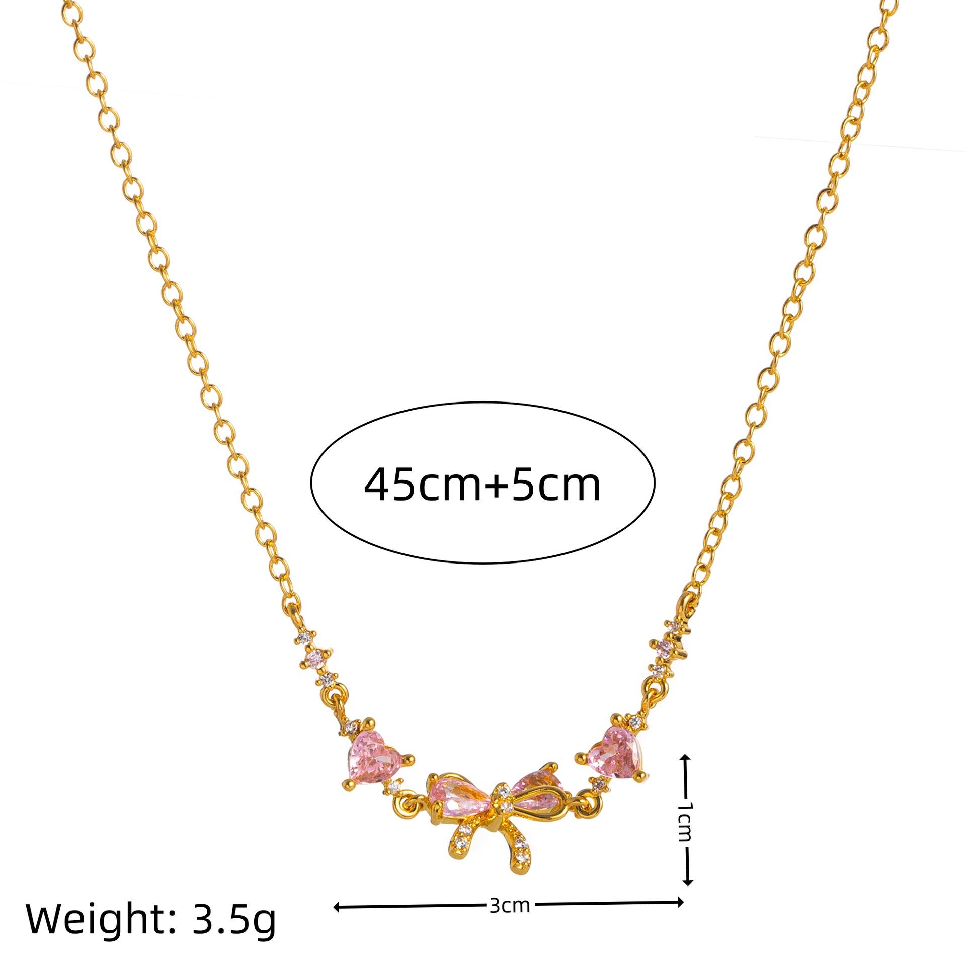 Cute and sweet bracelet with heart zircon, butterfly knot, Valentine's Day bead gift, popular item