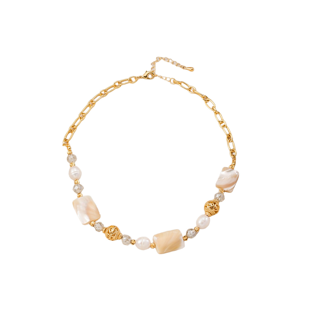 Abalone Shell Necklace Accessories Women Autumn Winter Sweater Chain Necklace Feel Accessories