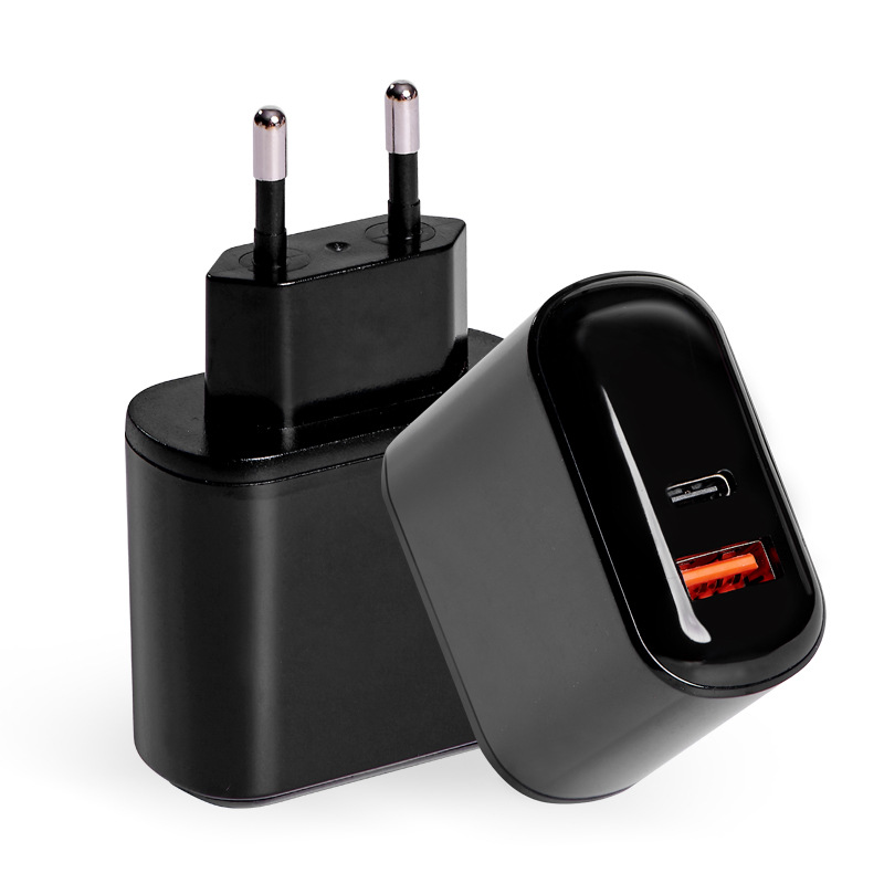 Exclusive PD20W EU Charger for Apple Android Dual Port A+C Smart Digital Display Charging Head