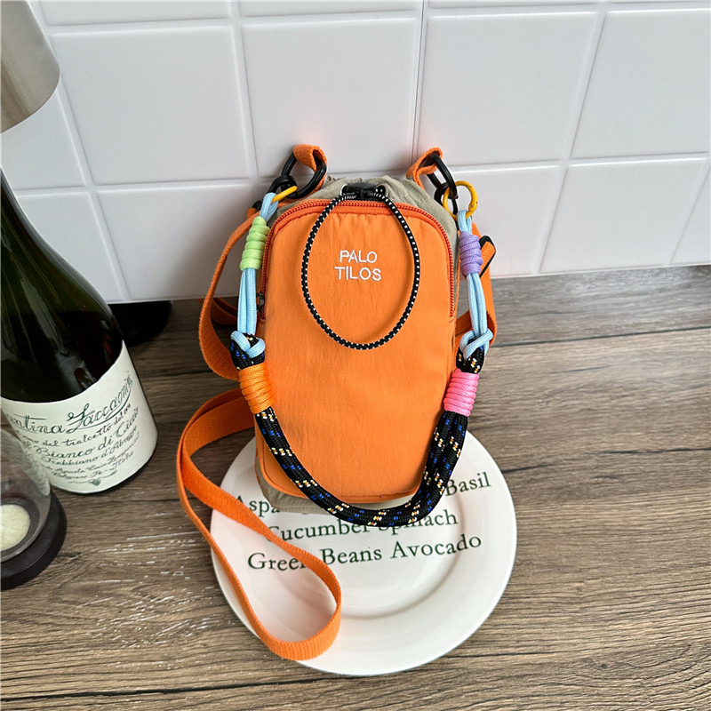 2026 Summer New Orange Portable Phone Bag Small Bag Outdoor Cycling Single Shoulder Crossbody Bag