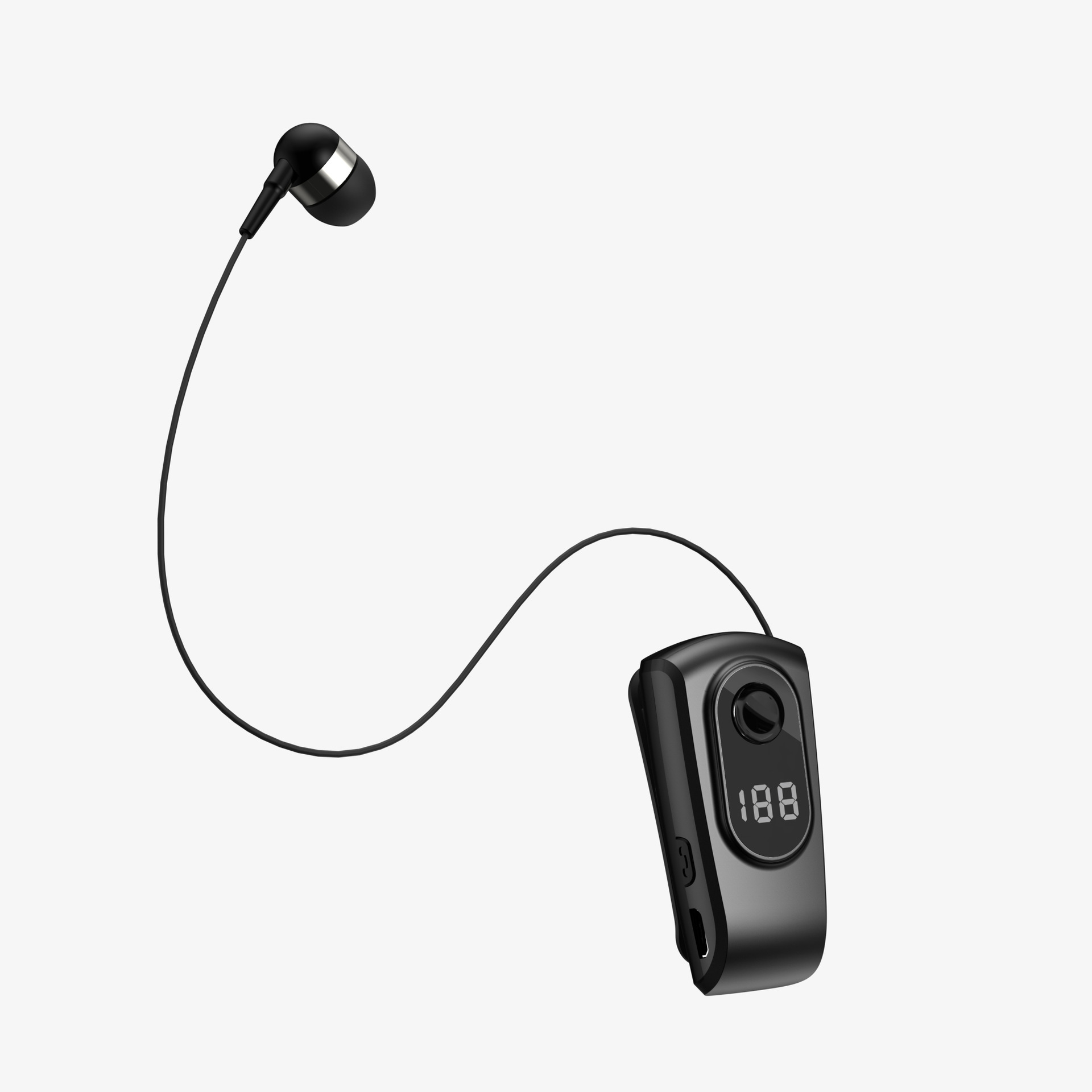 Q5 clip-on wireless Bluetooth headset large capacity long battery life 2025 new one-key retractable cable