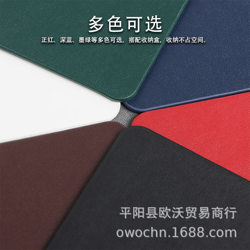 Thickened coaster 10CM high temperature resistant square PU simple heat insulation pad leather coaster