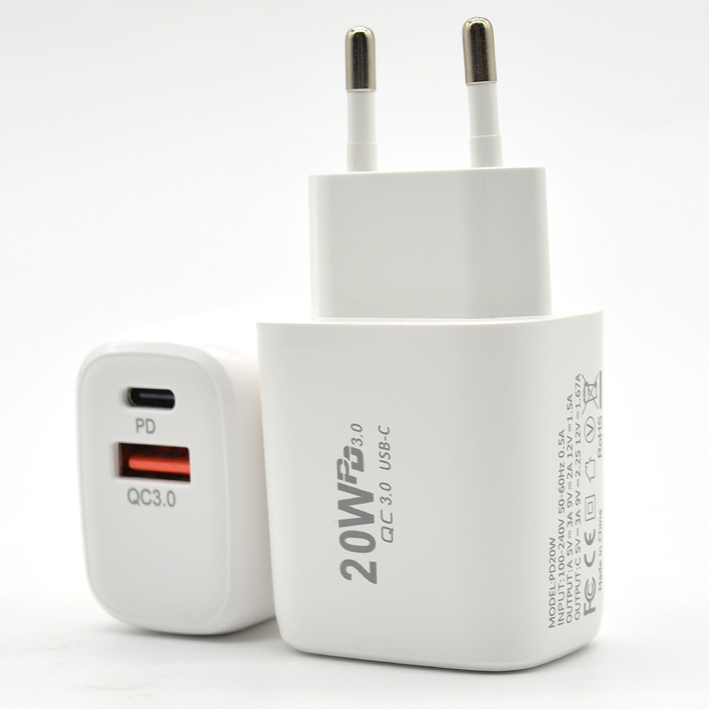 Dedicated PD30W Dual Port A+C Fast Charger Multi-Protocol European Standard Multi-Port Charger European Standard Fast Charging Head