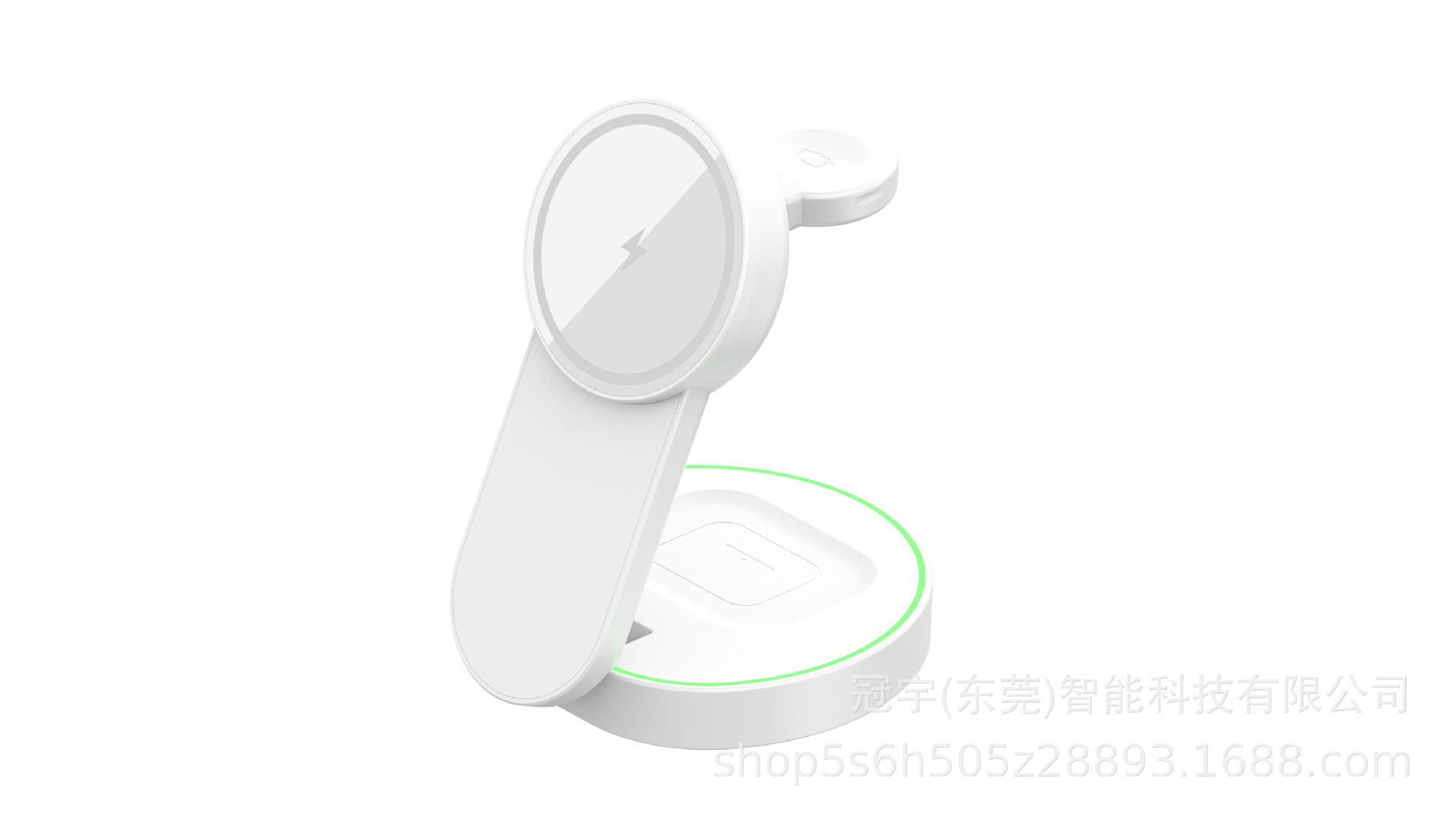 New foldable magnetic wireless charger for Apple phone earphone watch vertical wireless charger