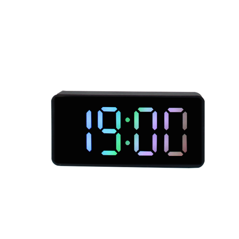 Simple LED Electronic Alarm Clock Colorful Clock Student Gift Night Light Silent Multifunctional Digital Alarm Clock