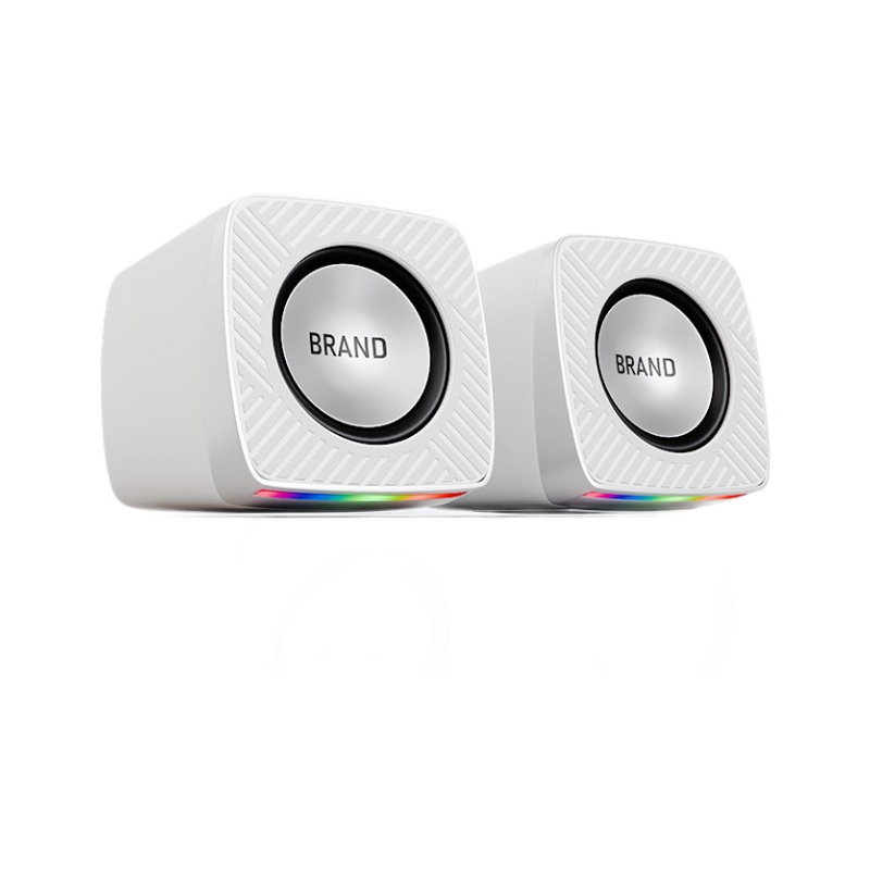 New Wired USB Computer Speakers for Desktops, Laptops, and Mini Desktop Use—Home and Office Subwoofer and Small Speakers