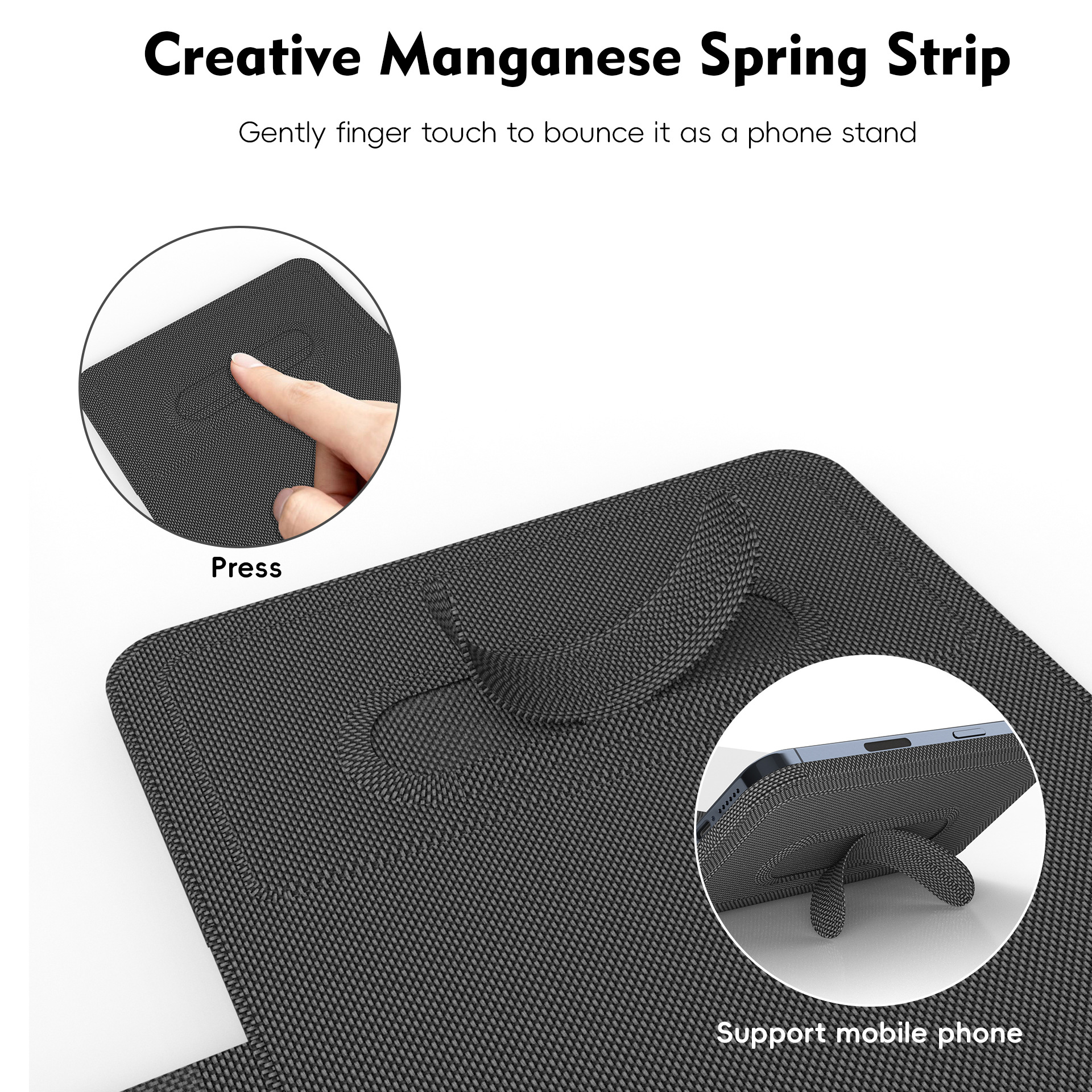 Foldable leather electronic writing pad stand wireless charging mouse pad compatible Apple Samsung Huawei phone watch