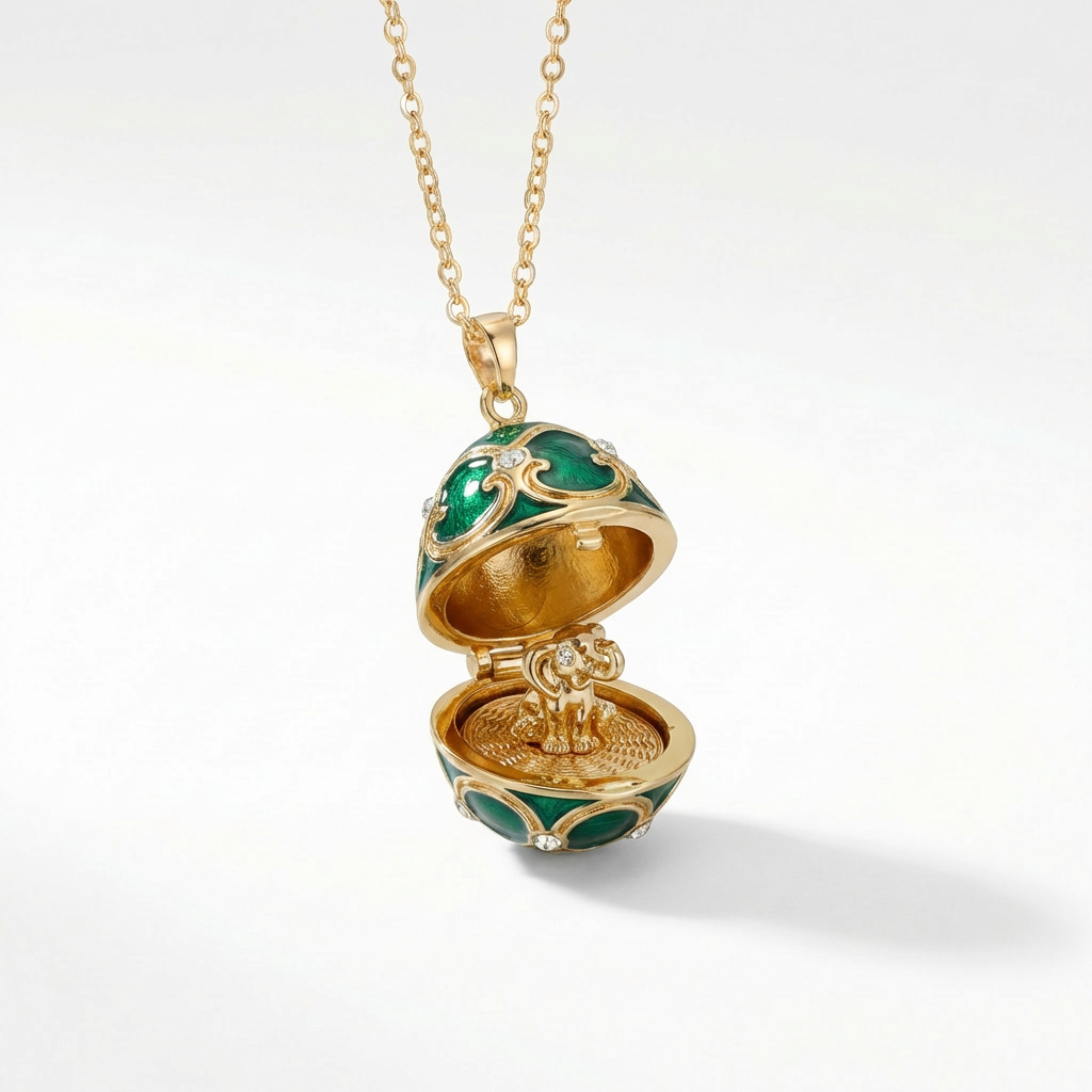 New pink-toned colorful necklace with openable design, Mother's Day gift niche necklace