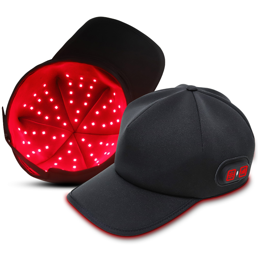 LED Red Light Heating Massage Hair Growth Cap Pulse Hot Compress 72 Beads Phototherapy Red Light Hat